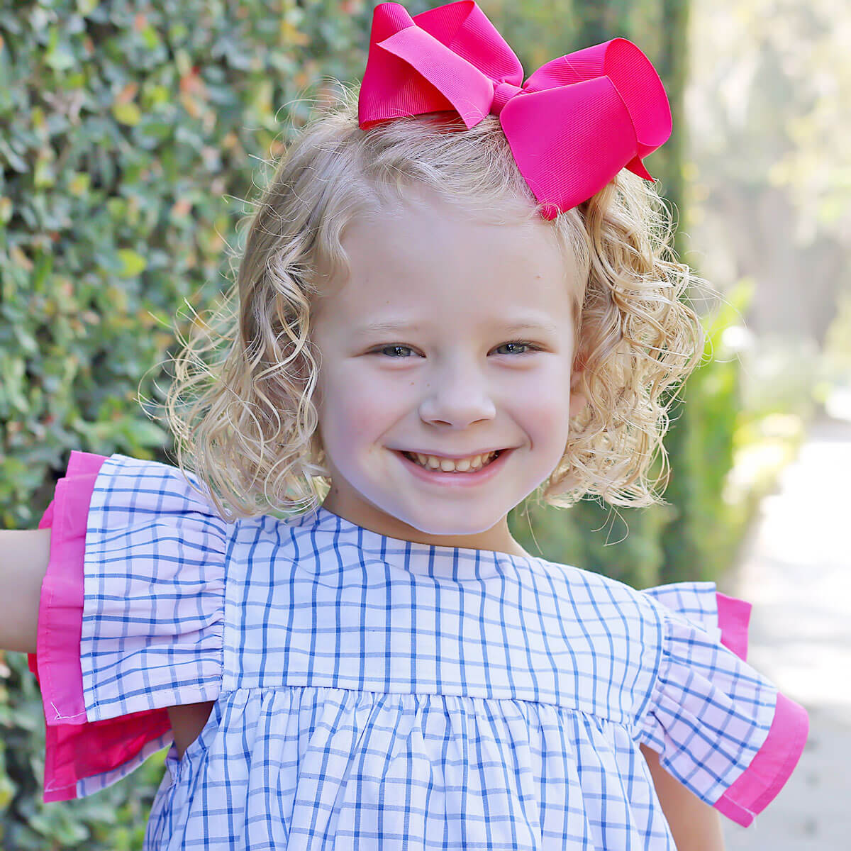 Blue Windowpane Maeve Dress