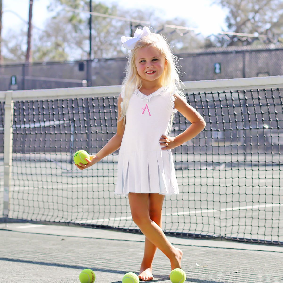 White Ruffle Tennis Dress