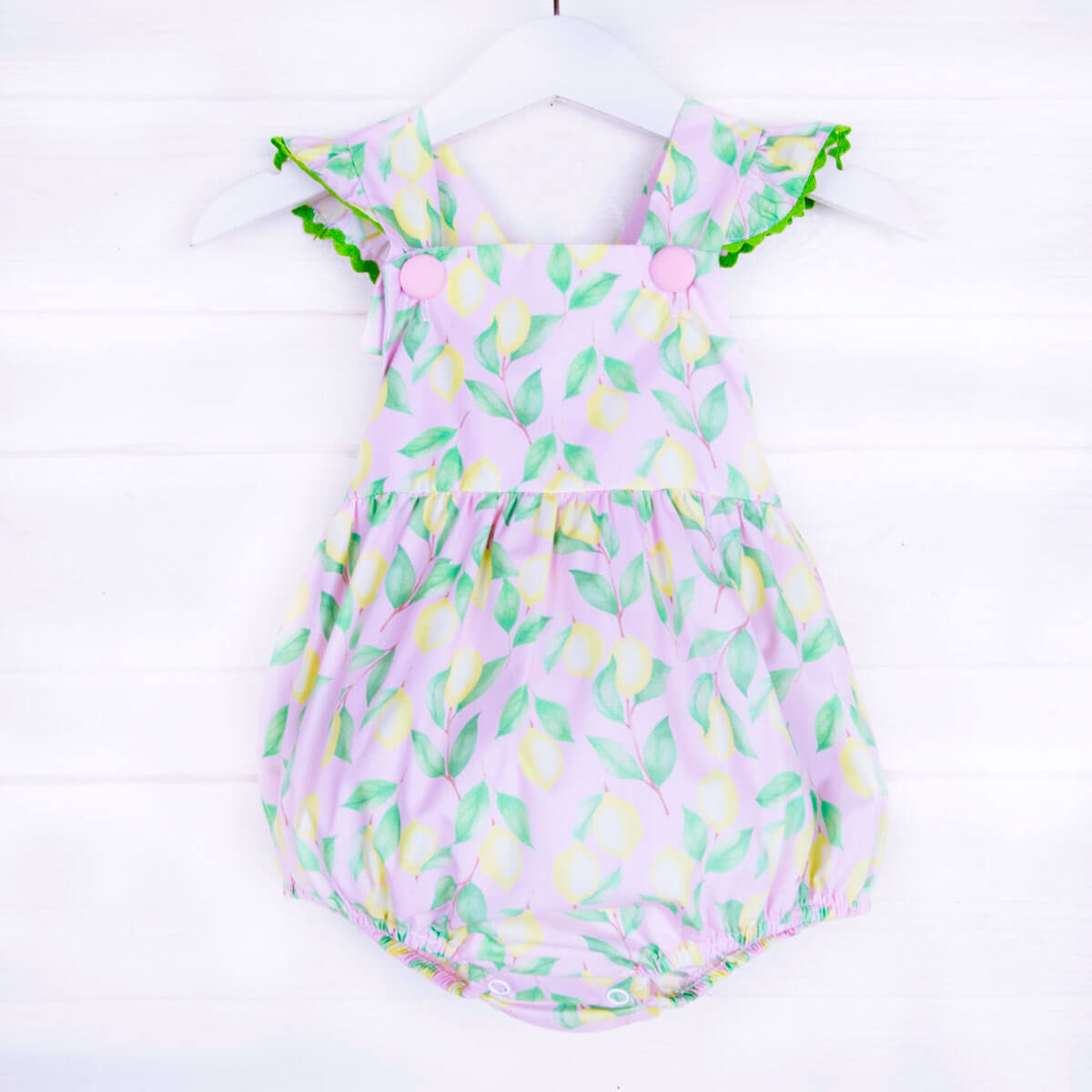 Lemon Print Ruffle Bubble