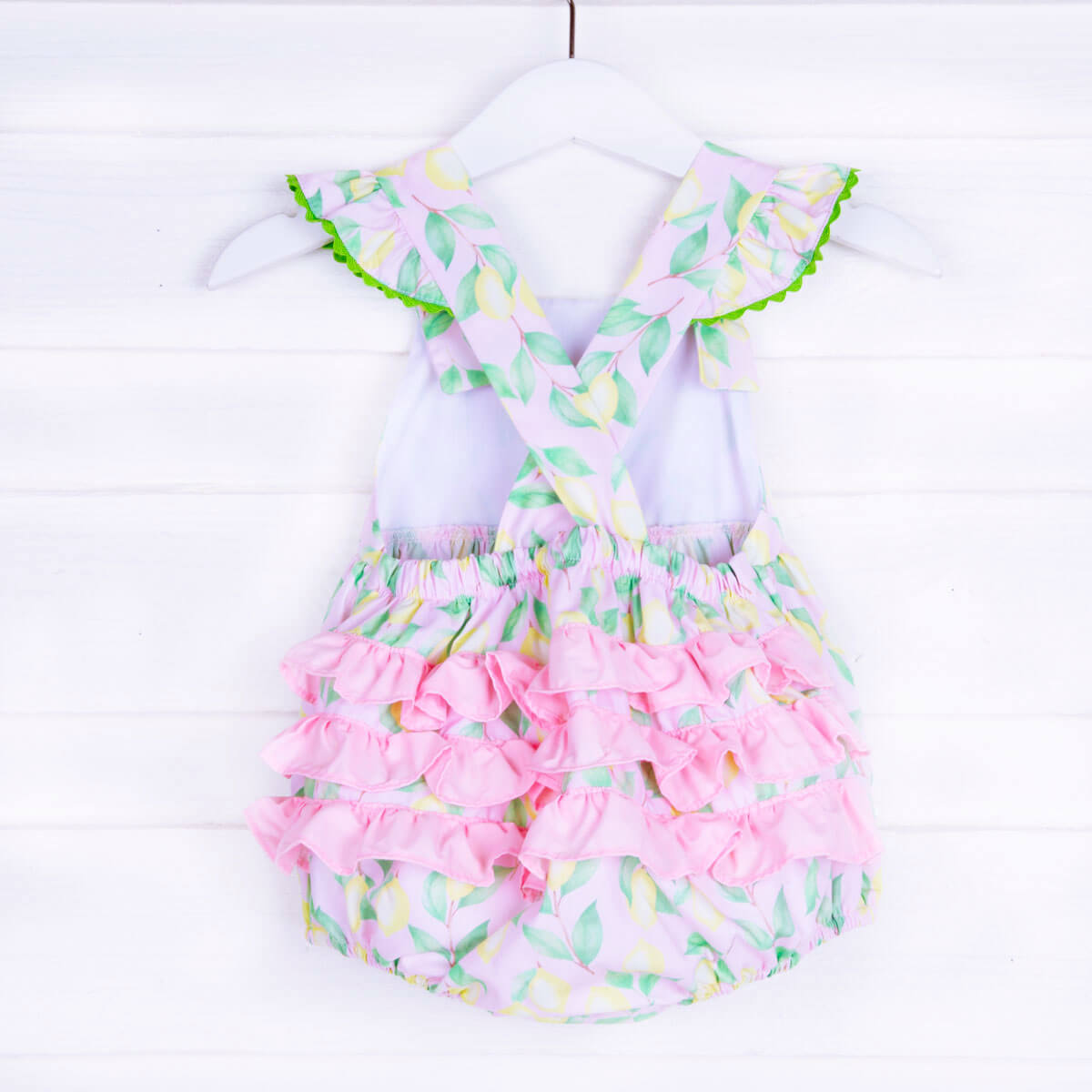 Lemon Print Ruffle Bubble