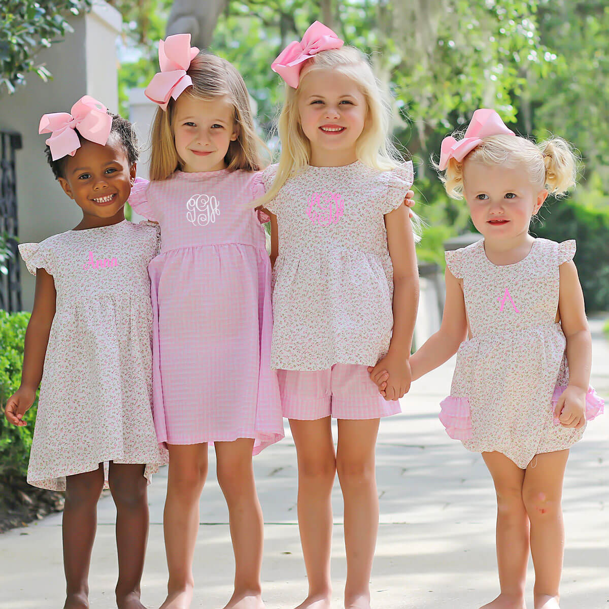 Sweet Rose Pink Floral Ruffle Bubble