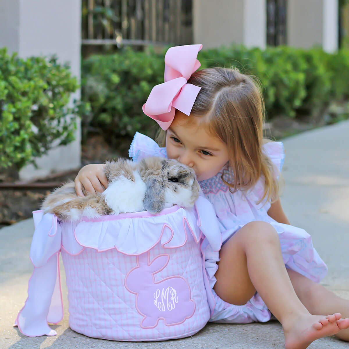 Geometric Smocked Bunny Bloom Bubble