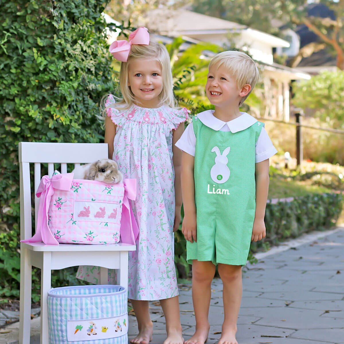 Bunny Smocked Spring Floral Dress