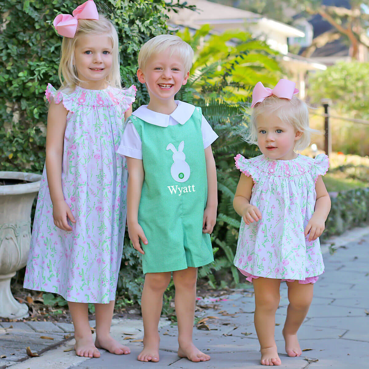 Bunny Smocked Spring Floral Dress