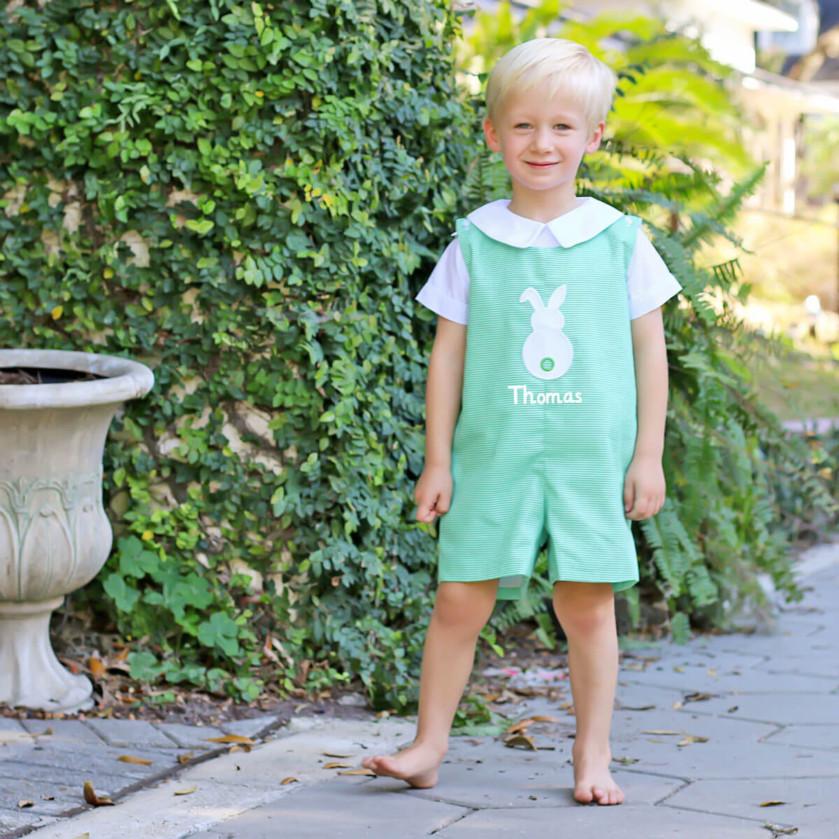 Bunny Green Gingham Jon Jon