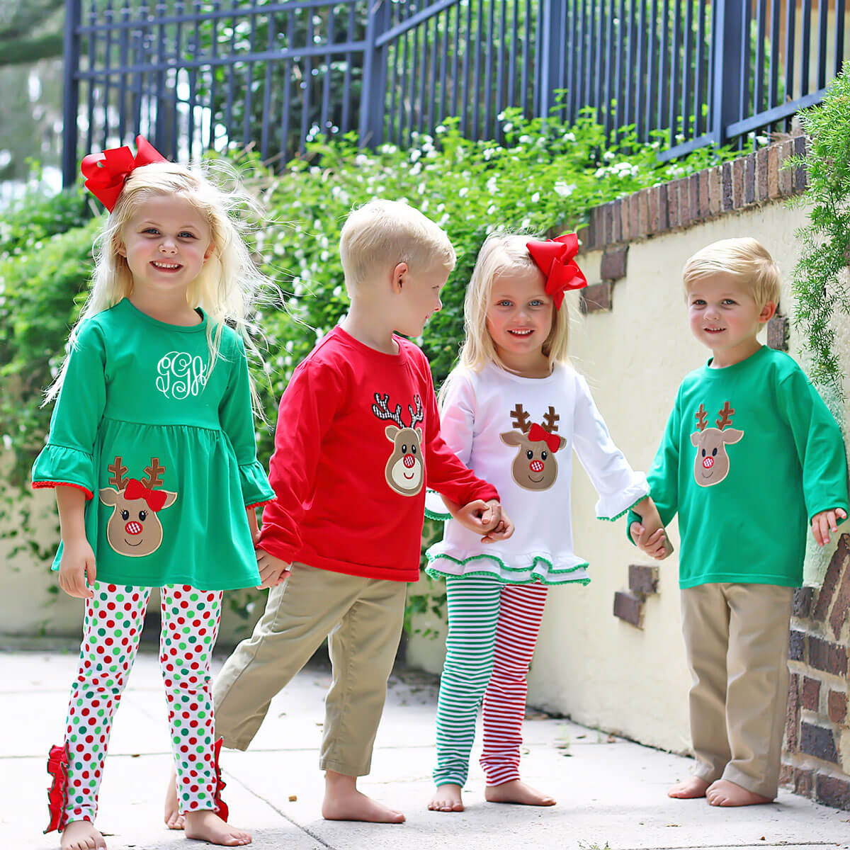 Oh Deer Red Long Sleeve Shirt
