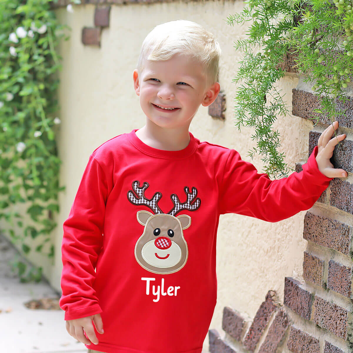 Oh Deer Red Long Sleeve Shirt