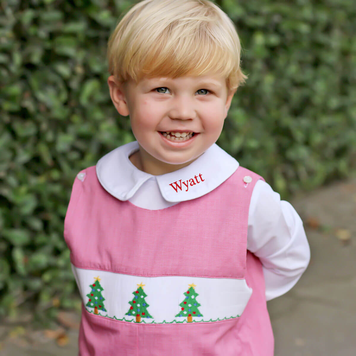 Twinkly Tree Red Smocked Longall