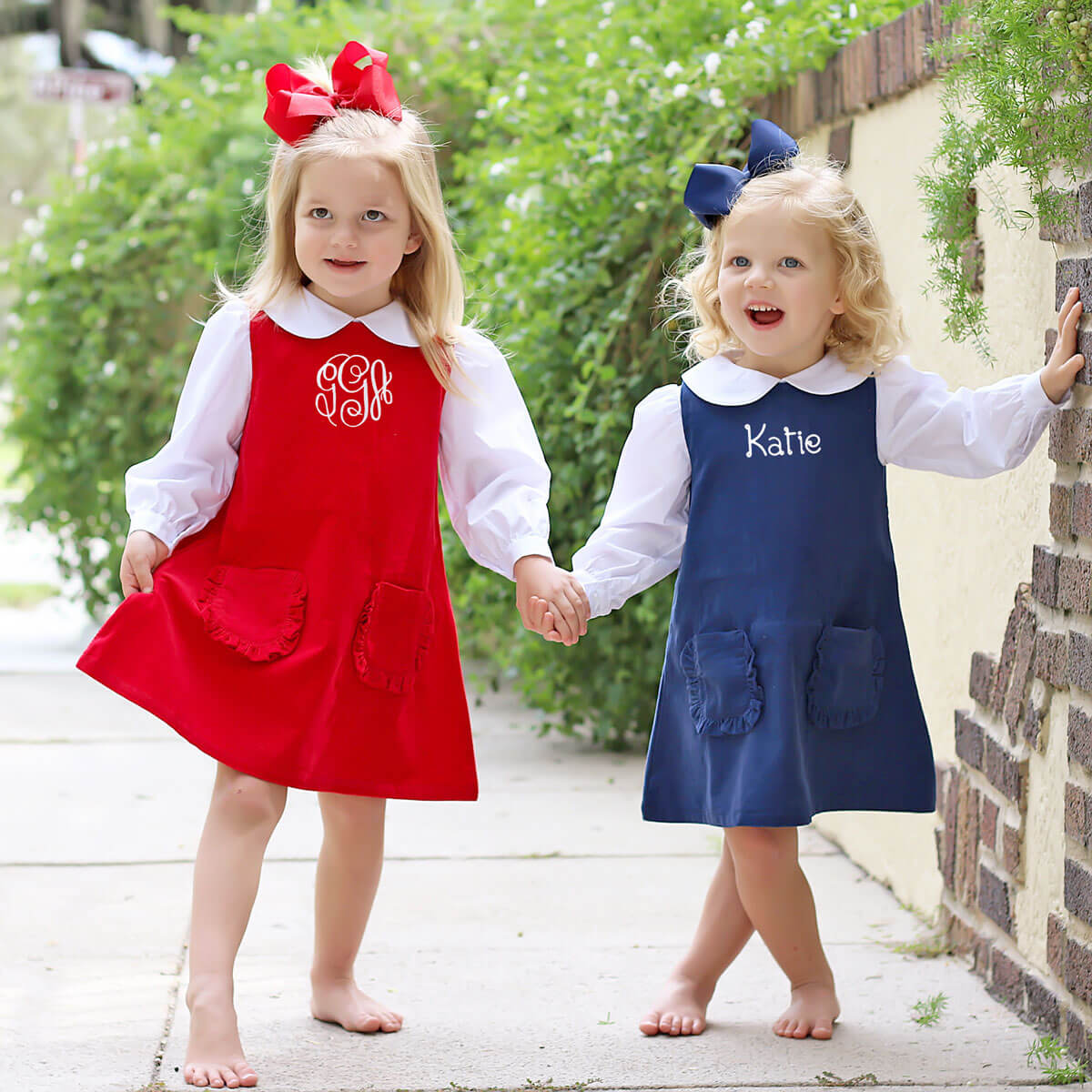 Red Corduroy Graycen Jumper Dress