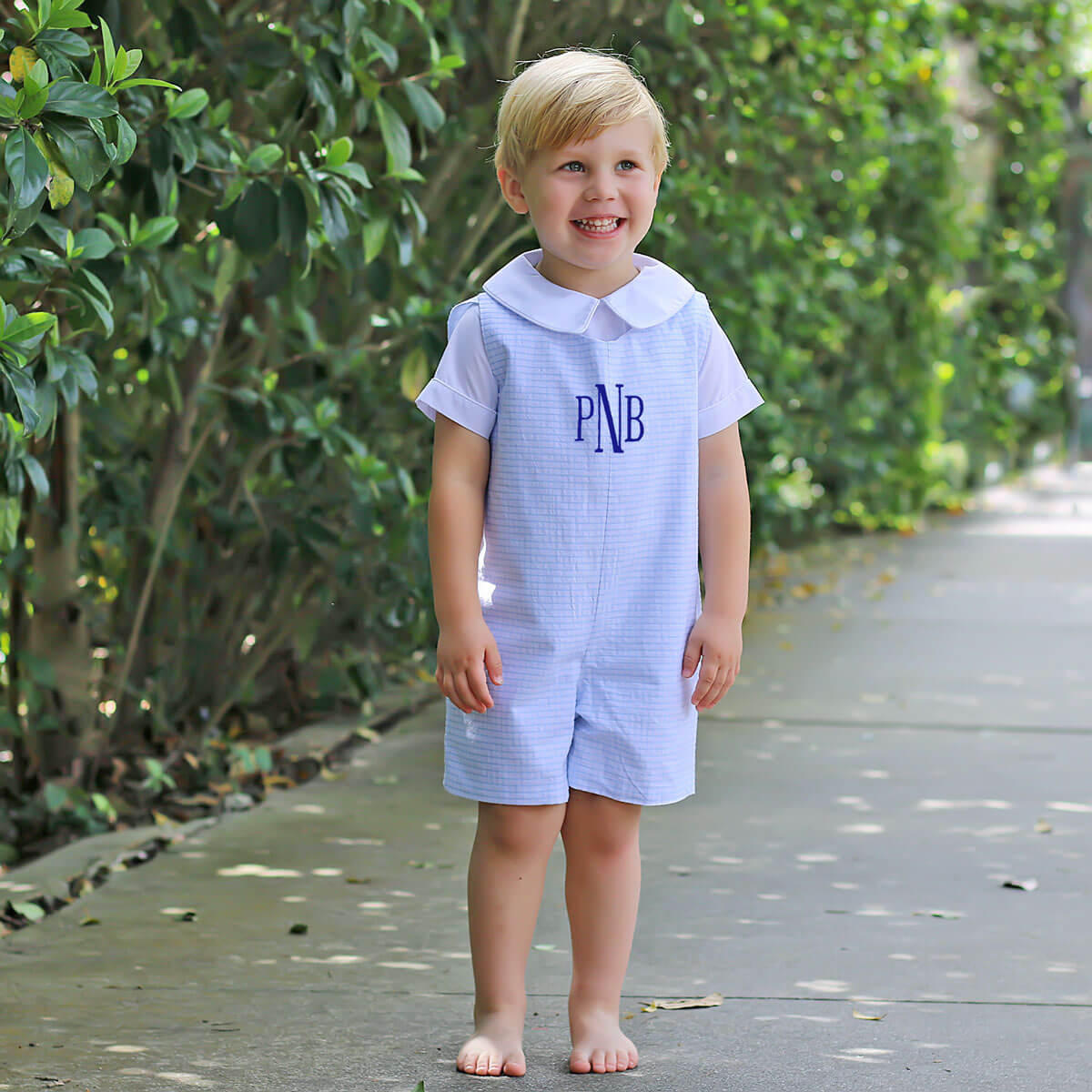 Blue Seersucker Jon Jon