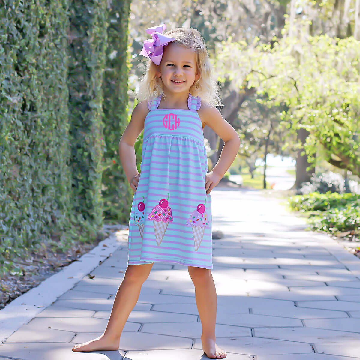 Ice Cream Stripe Mia Dress