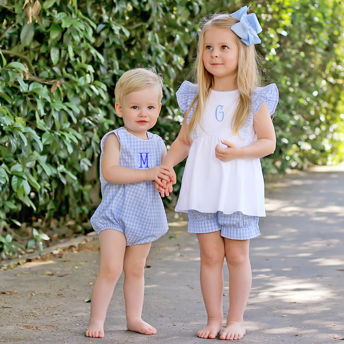 Pastel Blue Gingham Sun Bubble