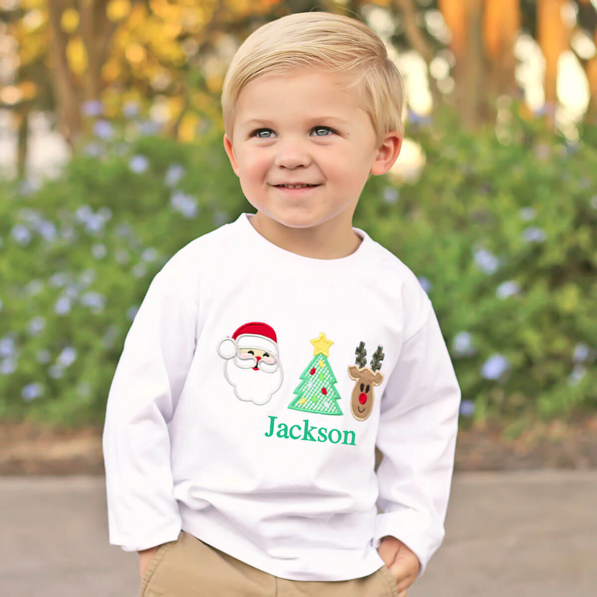 Christmas Cheer White Long Sleeve Shirt