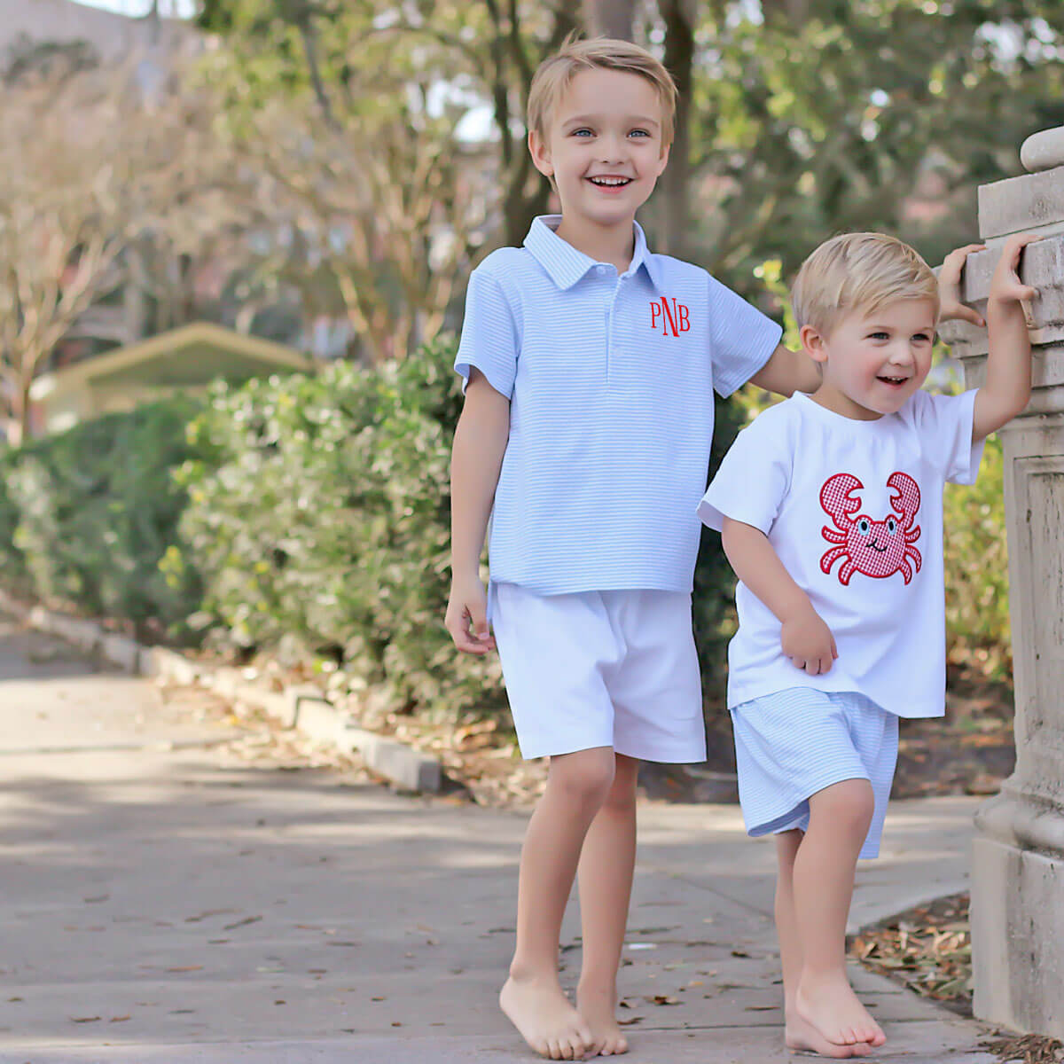 Light Blue Stripe Knit Polo