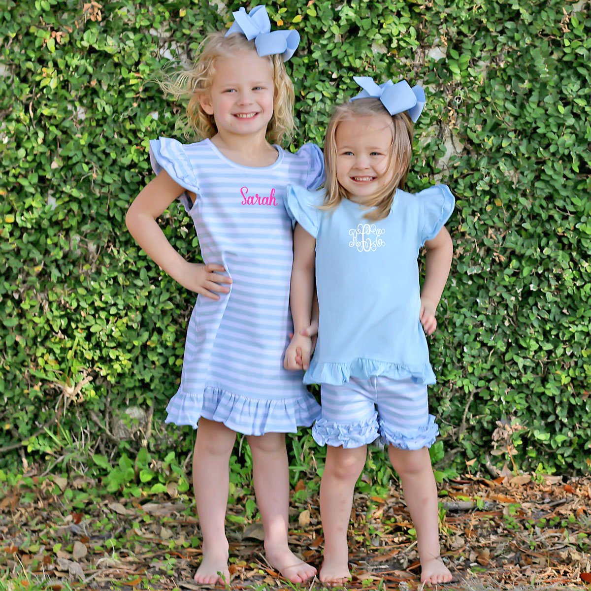 Light Blue Wide Stripe Milly Dress