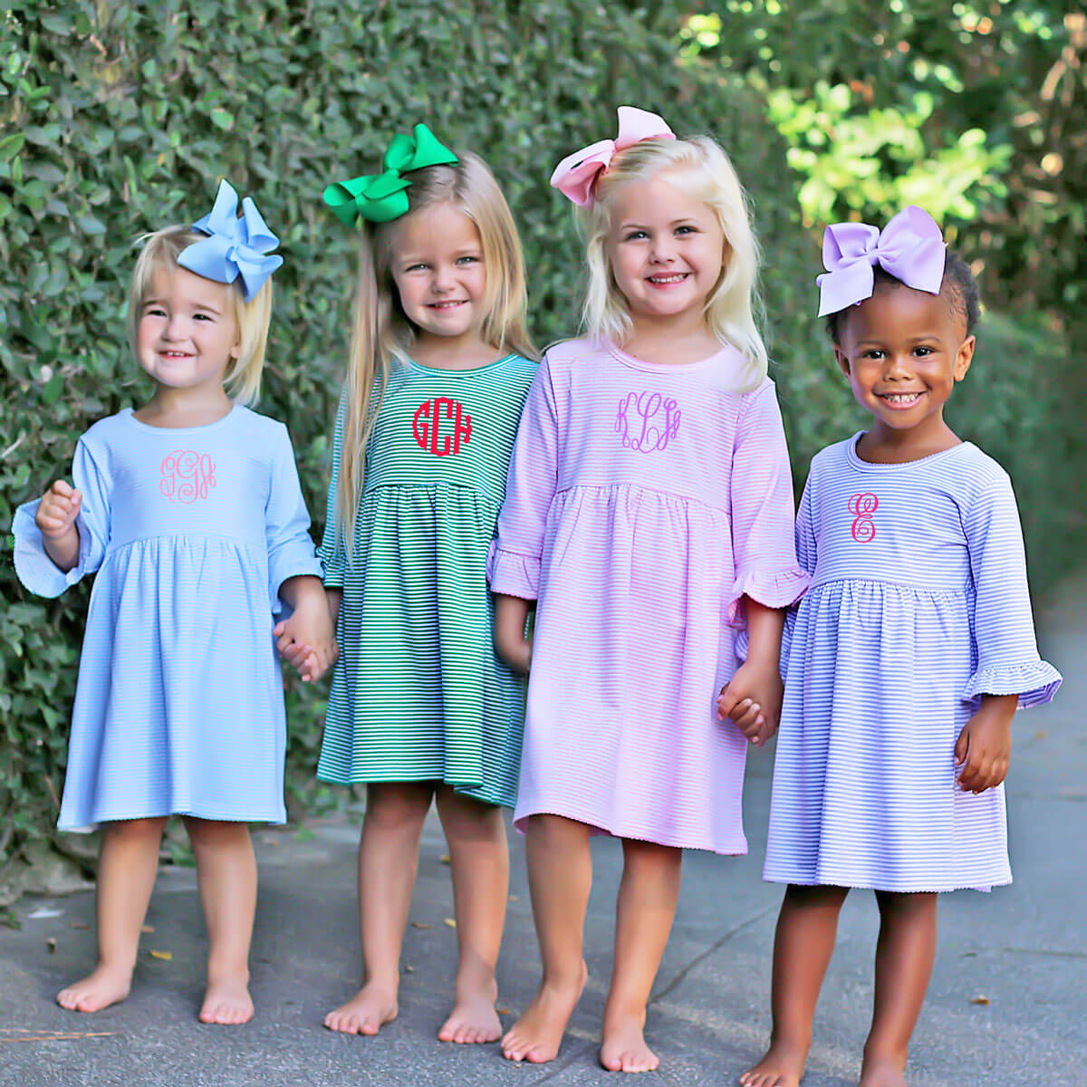 Green Stripe Sophia Dress