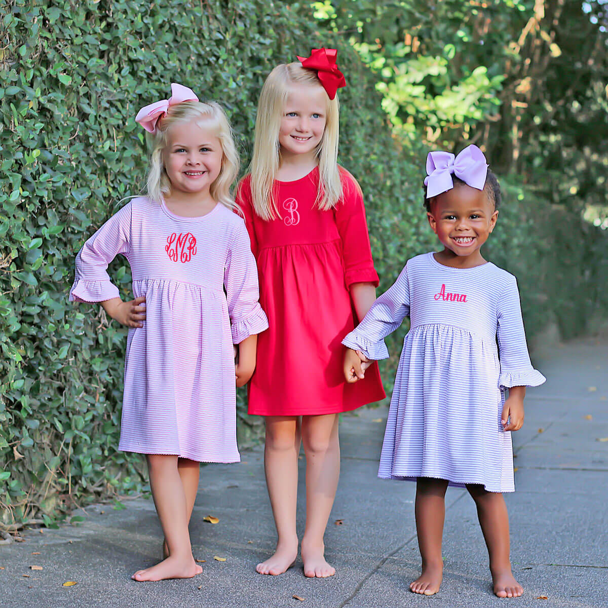 Lavender Stripe Sophia Dress