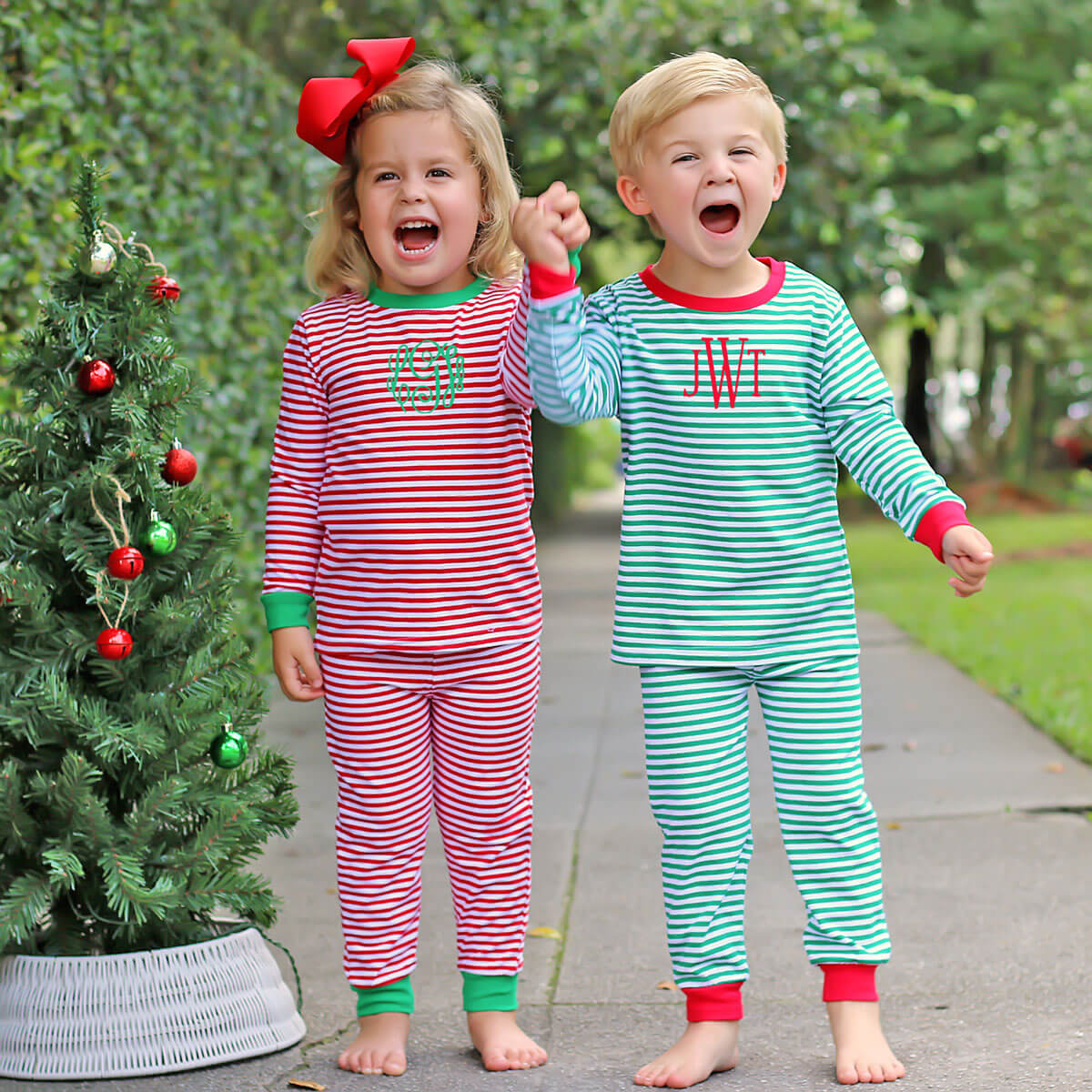 Red Candy Cane Stripe Pajamas