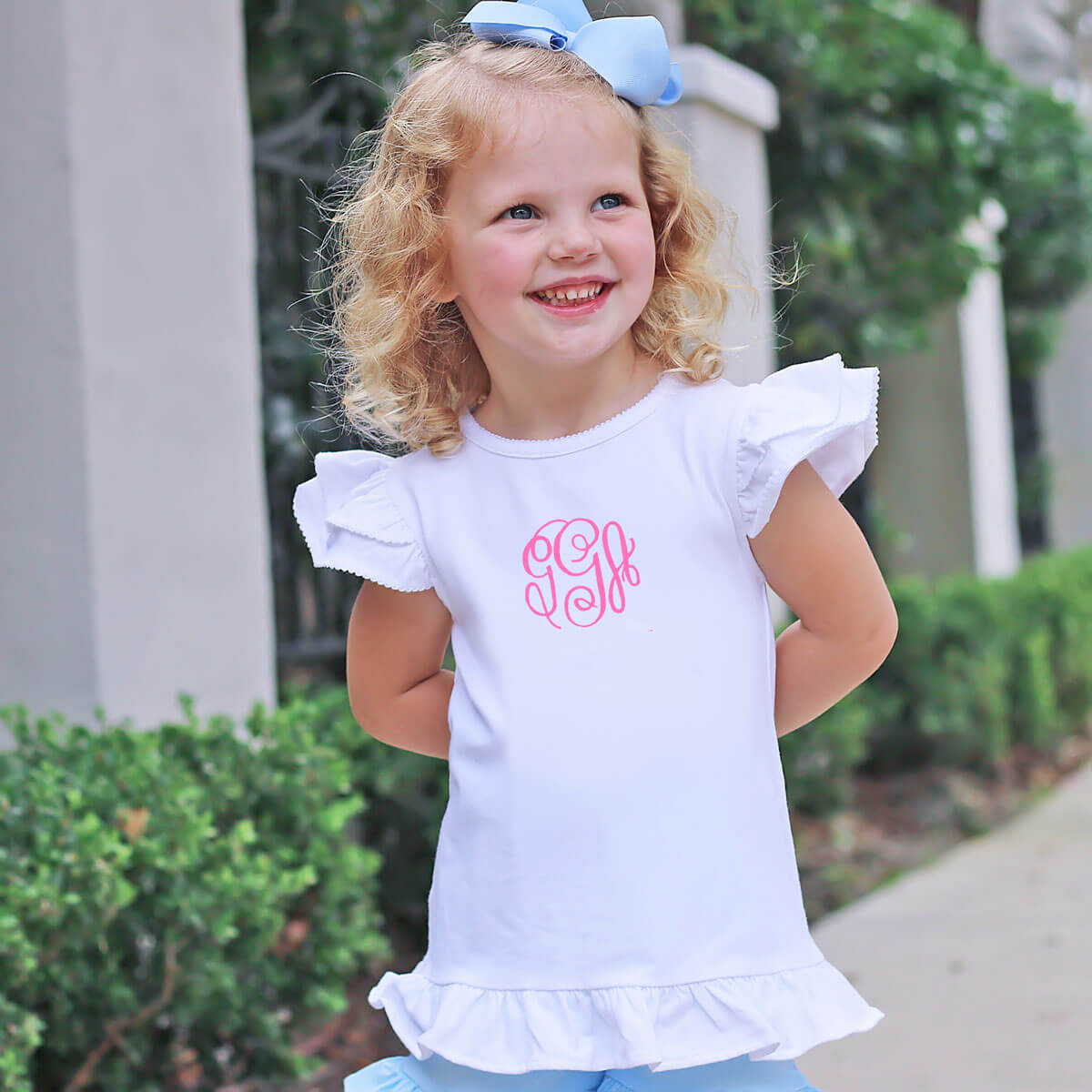 White Double Ruffle Top