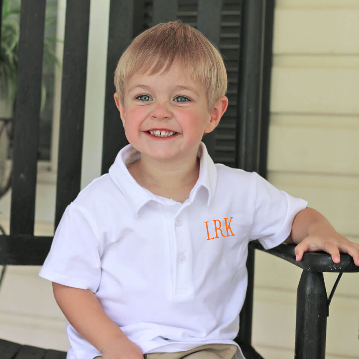 White Knit Polo Shirt