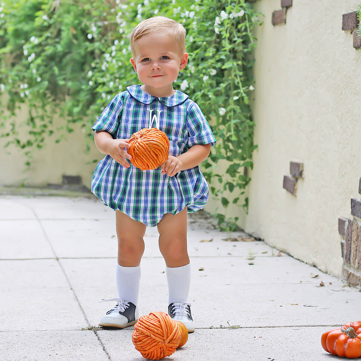 Steward Plaid Collared Bubble