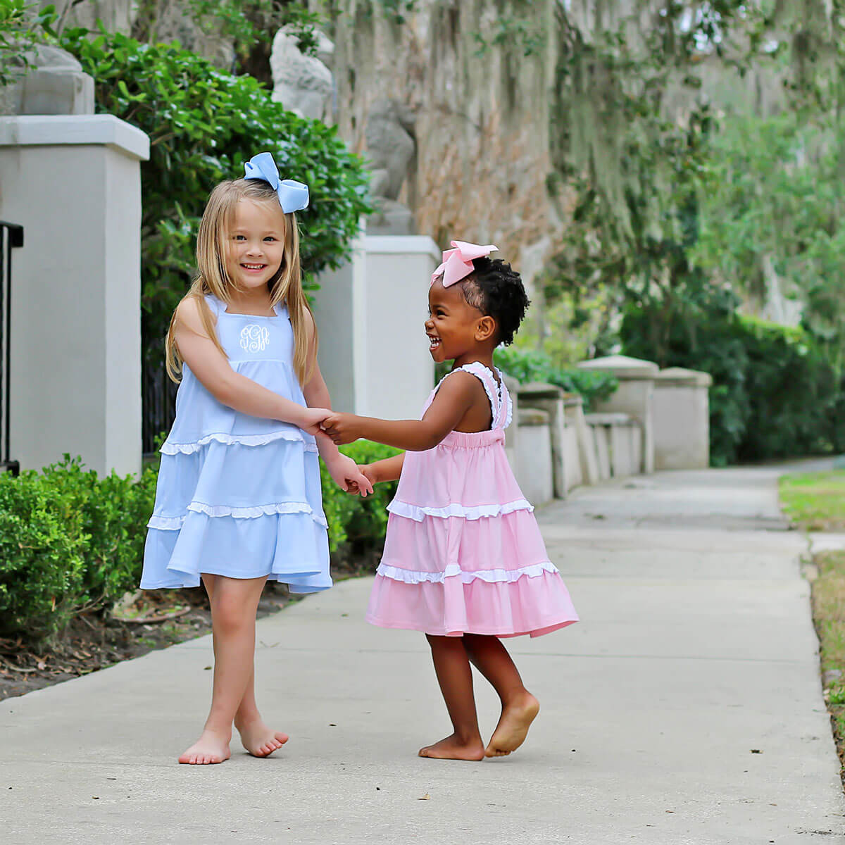 Callie Tiered Ruffle Dress Pink