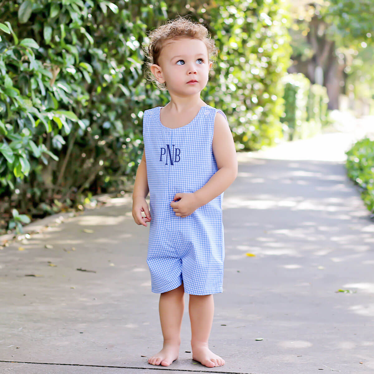 Blue Gingham Jon Jon