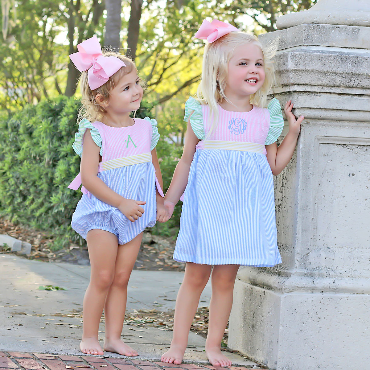 Multi Stripe Seersucker Avery Dress