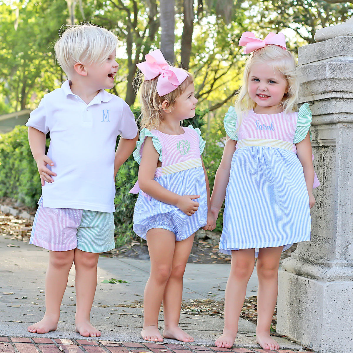 Multi Stripe Seersucker Avery Dress