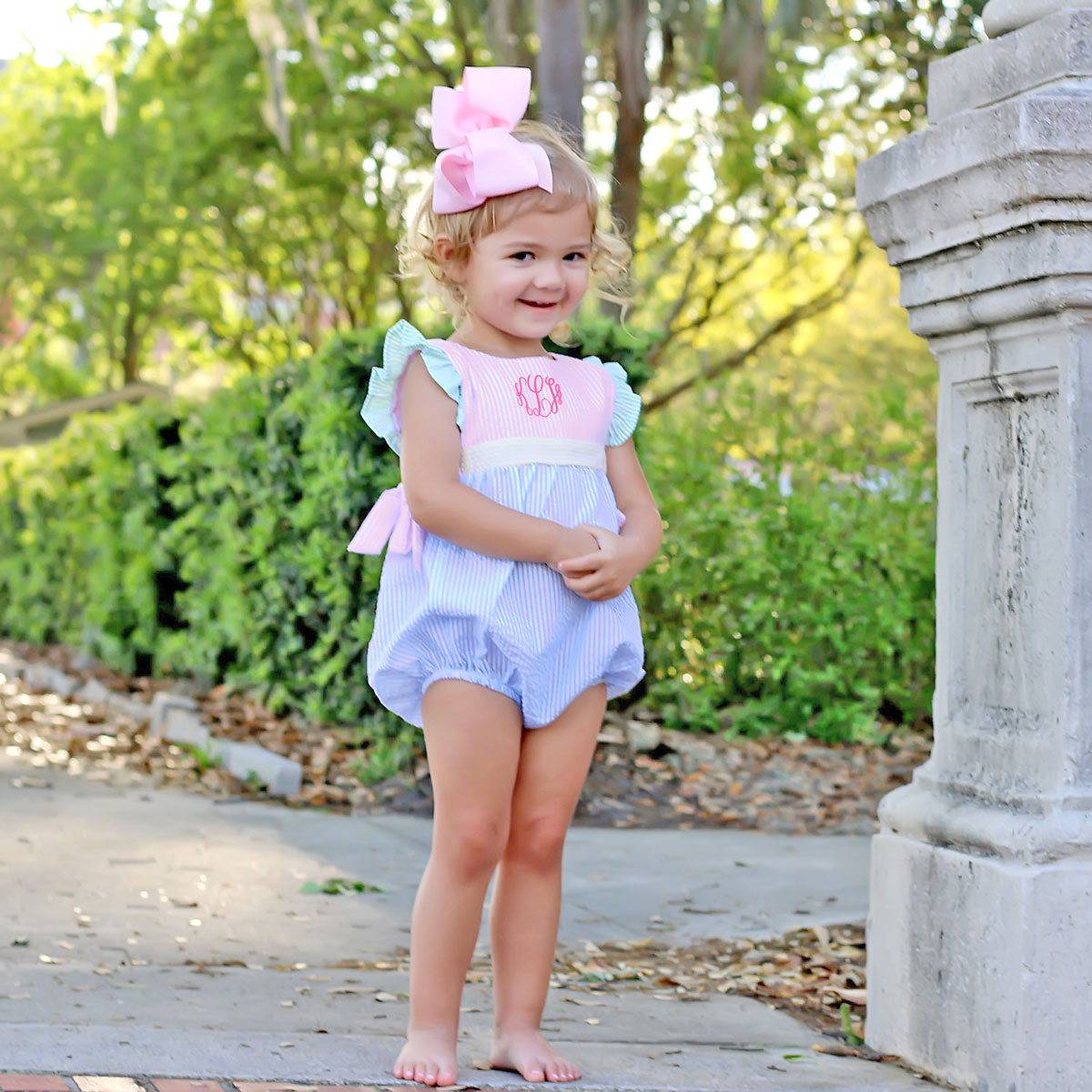 Multi Stripe Seersucker Avery Bubble