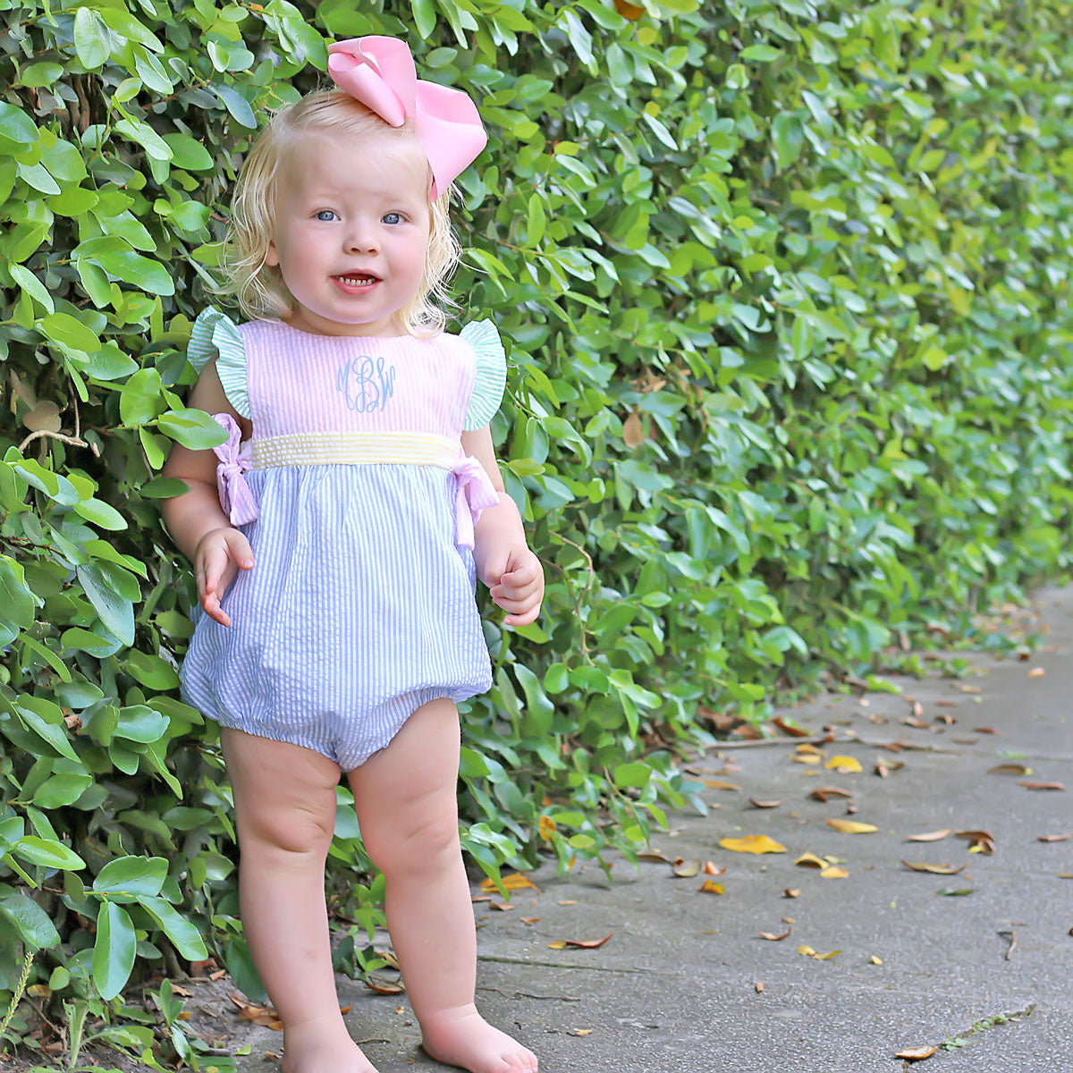 Multi Stripe Seersucker Avery Bubble