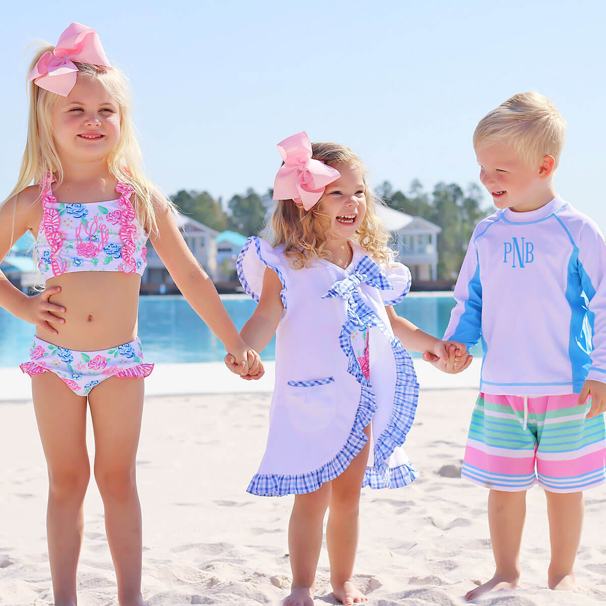 Long Sleeve Rash Guard White and Blue