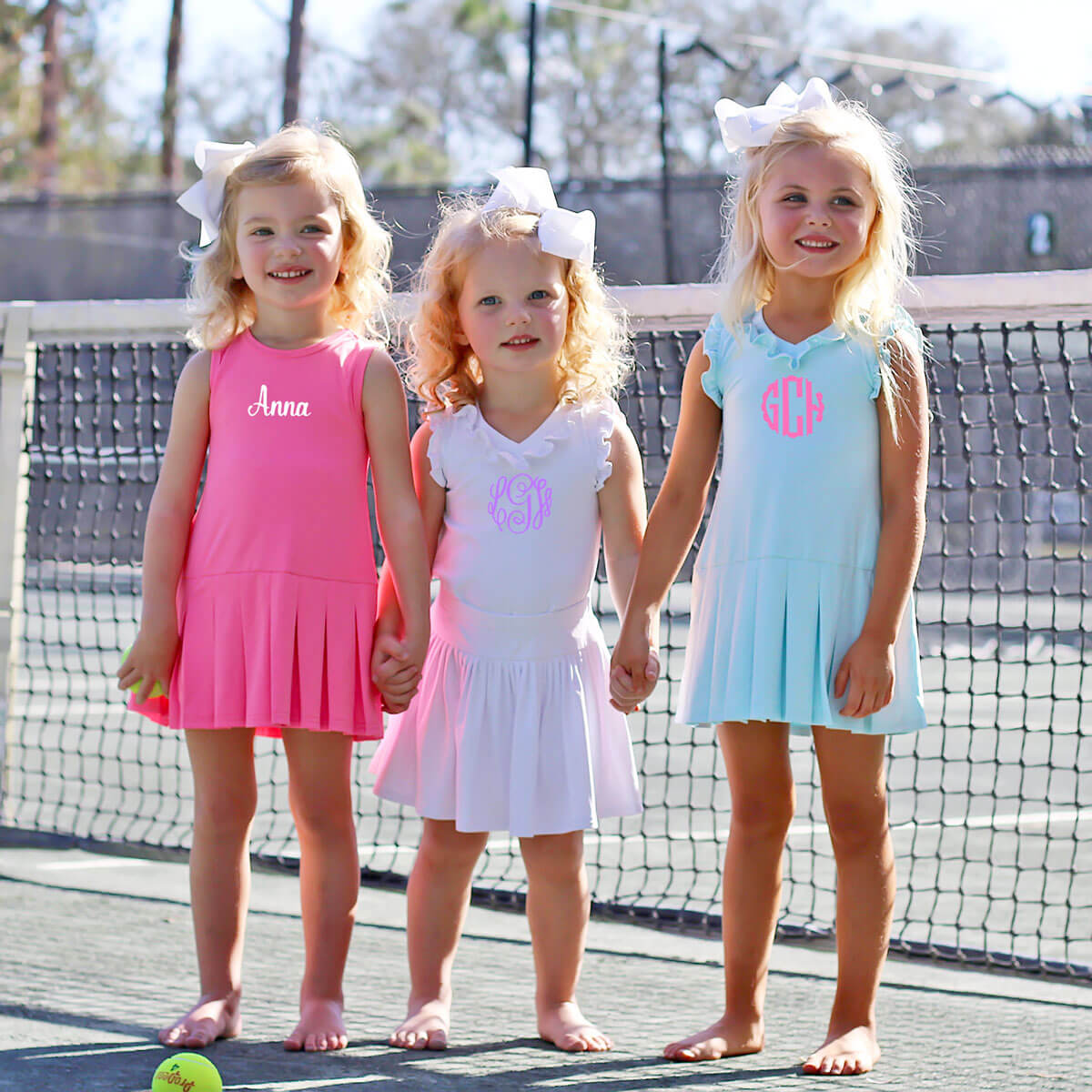 Light Blue Ruffle Tennis Dress