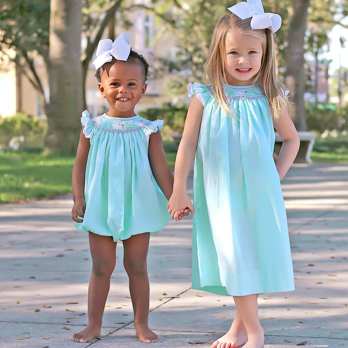 Lamb Smocked Mint Gingham Dress