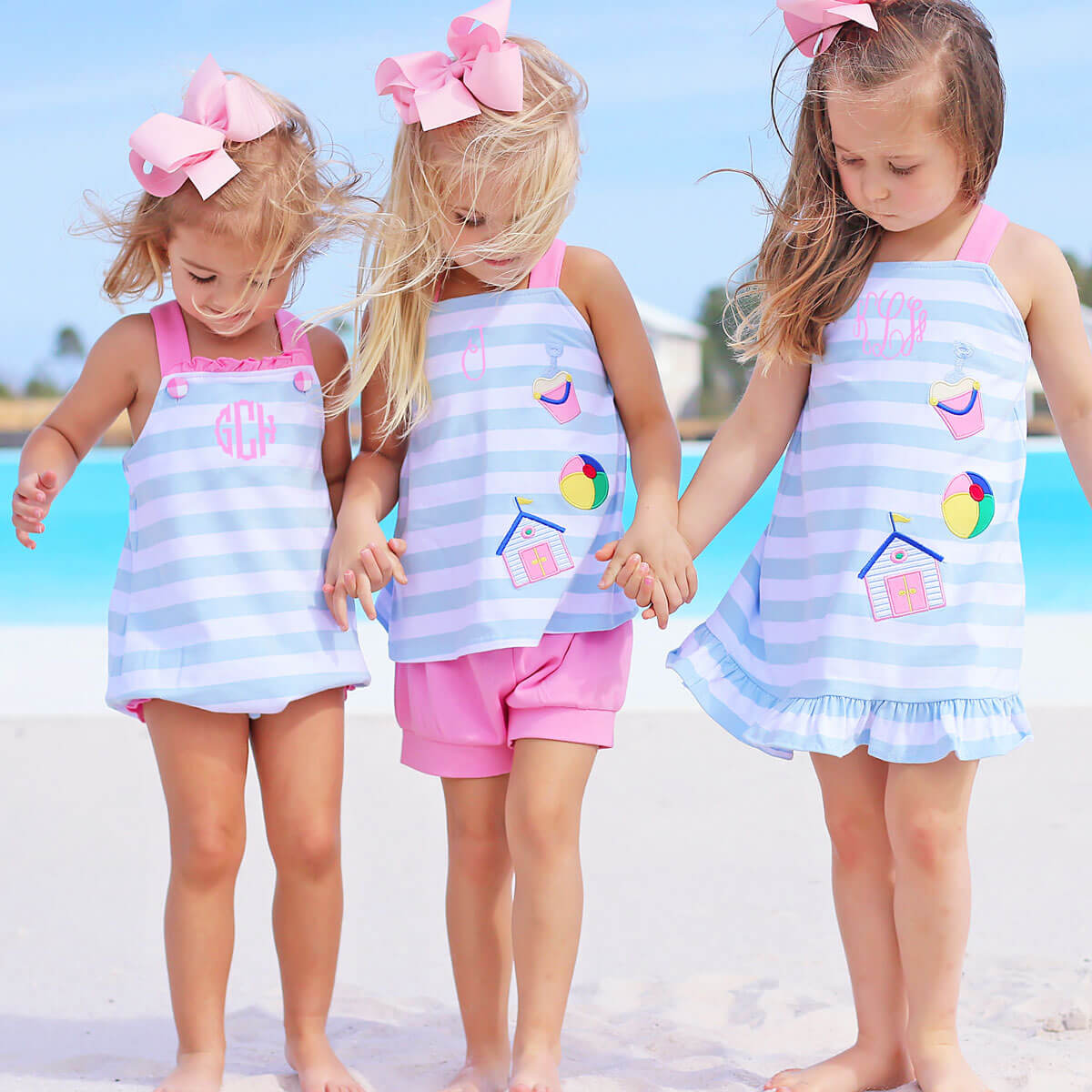 Beach Applique Cross Back Dress