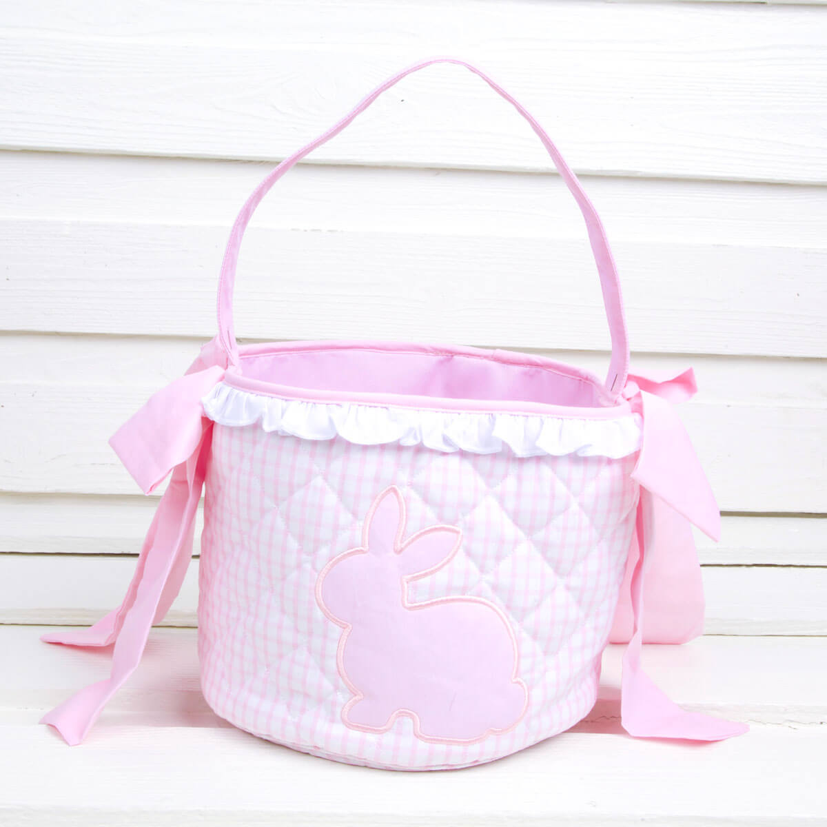 Pink Windowpane Easter Basket