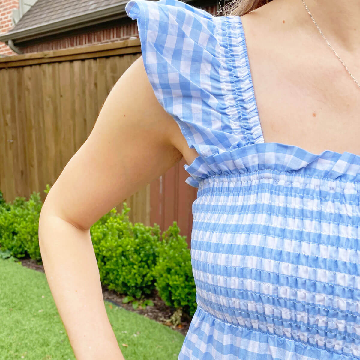 Blue Gingham Willow Women's Dress