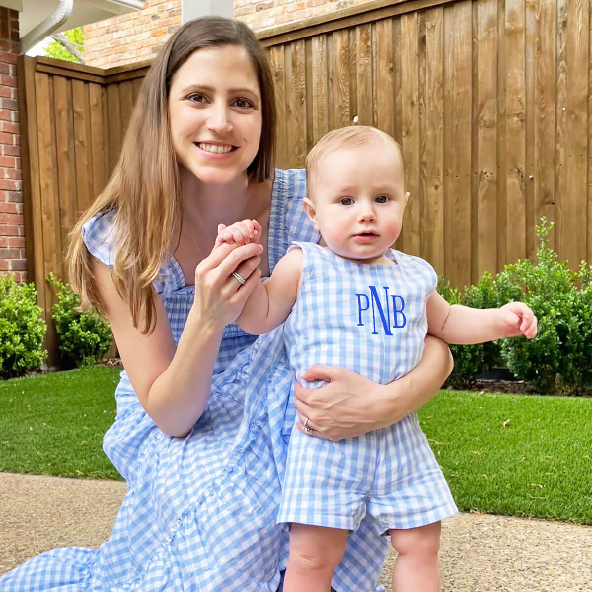 Light Blue Jon Jon Gingham