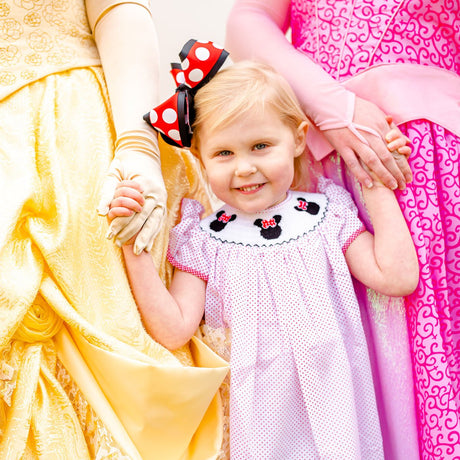 Mouse Ears Smocked Dress Red Dot