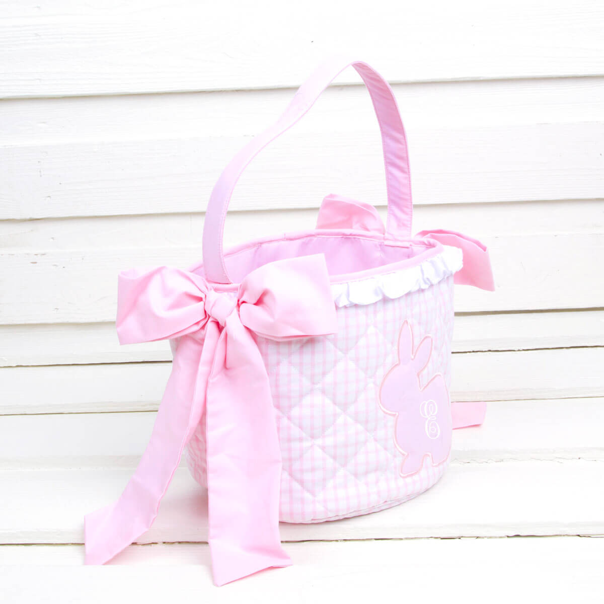 Pink Windowpane Easter Basket