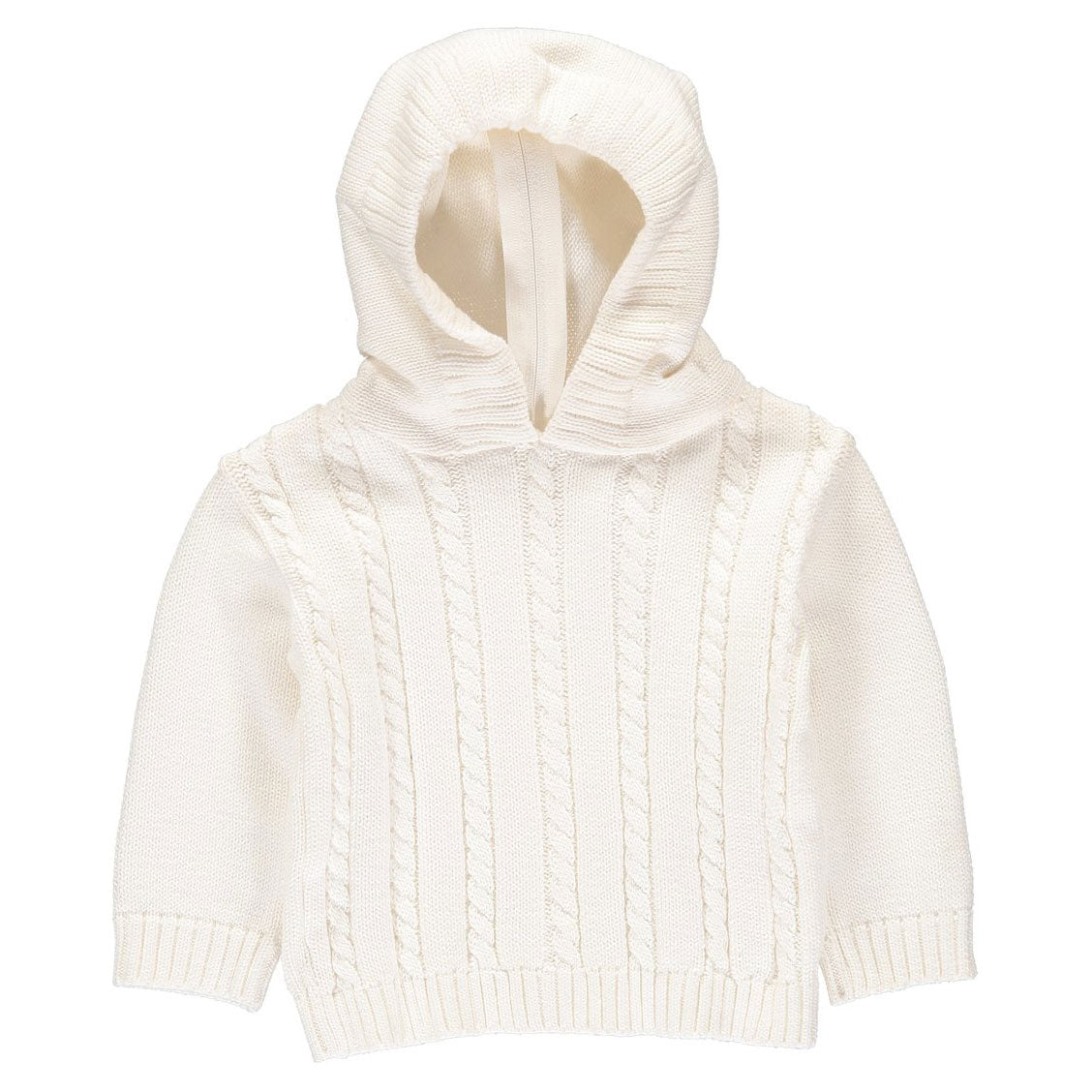 Cable Knit Zip Back Sweater