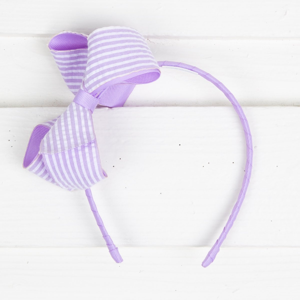 Medium Seersucker Bow Headband