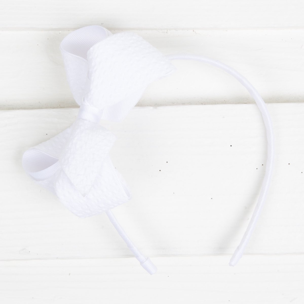 Medium Seersucker Bow Headband