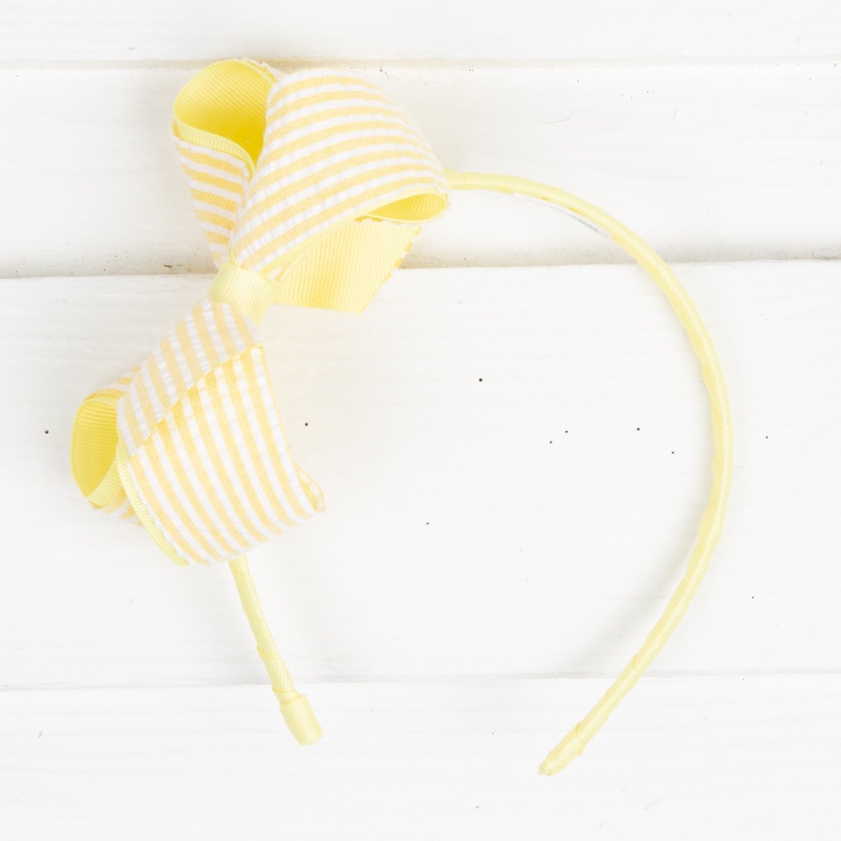 Medium Seersucker Bow Headband