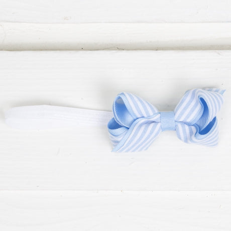 Mini Seersucker Overlay Bow Band