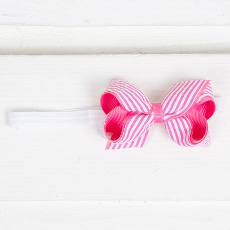 Mini Seersucker Overlay Bow Band