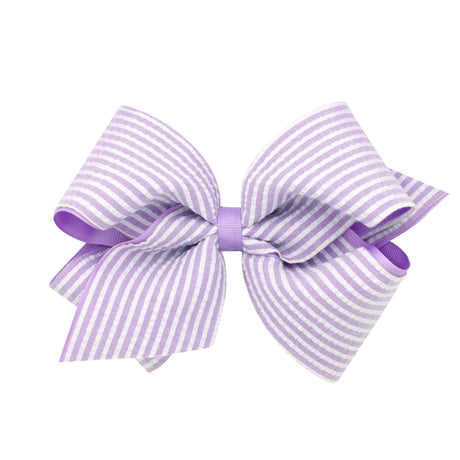 Seersucker Overlay Hair Bow