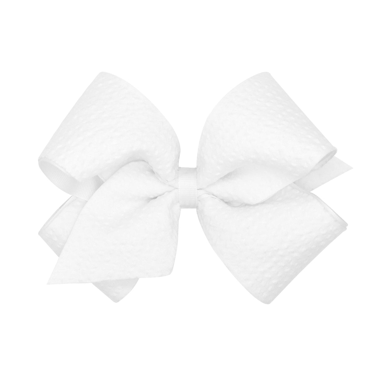 Seersucker Overlay Hair Bow