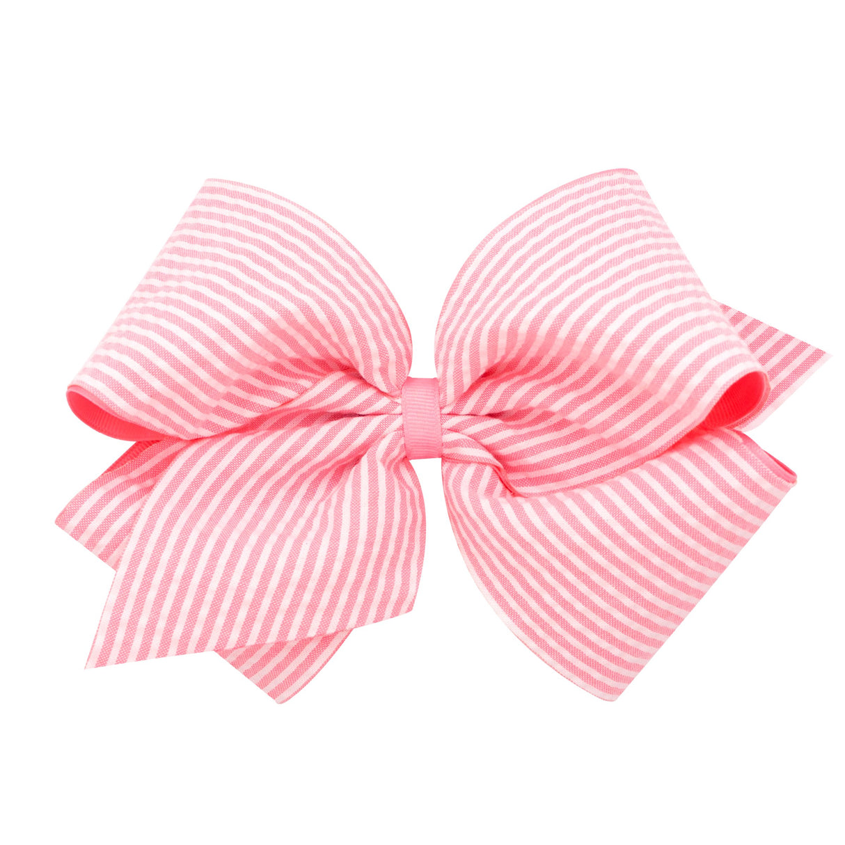 Seersucker Overlay Hair Bow