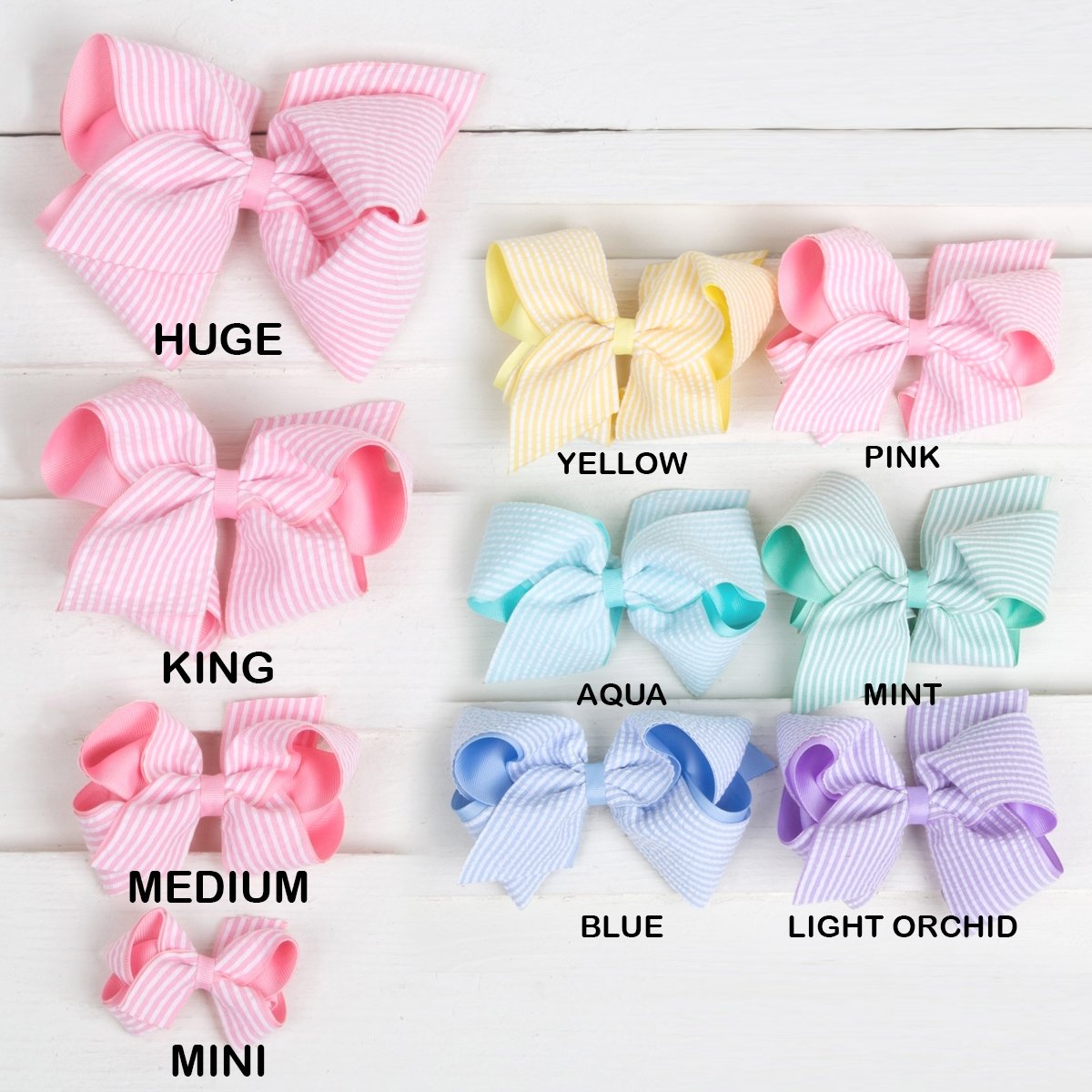 Seersucker Overlay Hair Bow